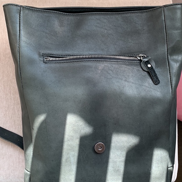 POL Hunter Green Leather Backpack - Picture 3 of 10